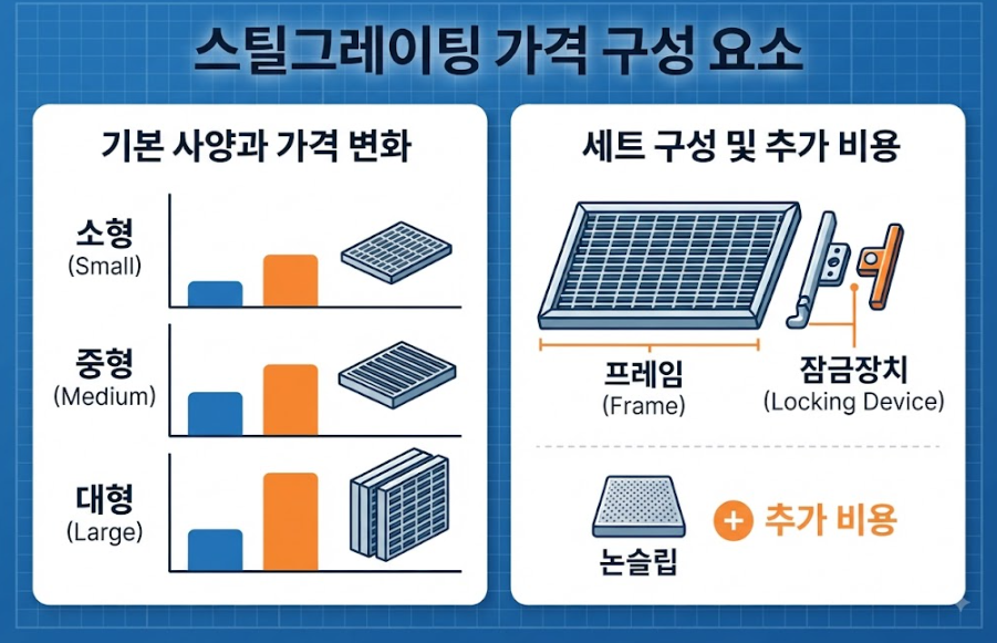 스틸그레이팅 종류별 특징
