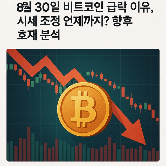 8월 30일 비트코인 급락 이유, 시세 조정 언제까지? 향후 호재 분석