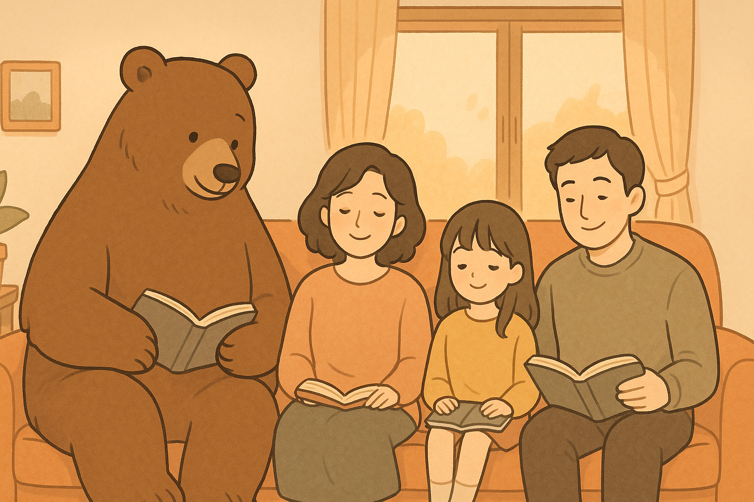 곰과 가족 구성원의 관계 변화