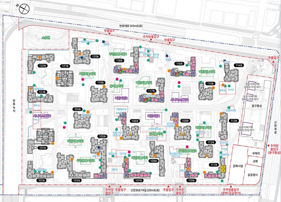반포-래미안-원베일리-단지-배치도