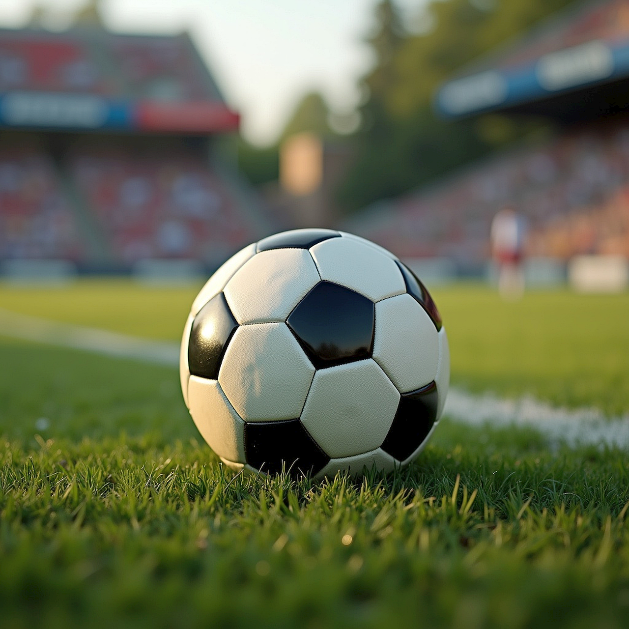 축구장 축구공 확대한 이미지