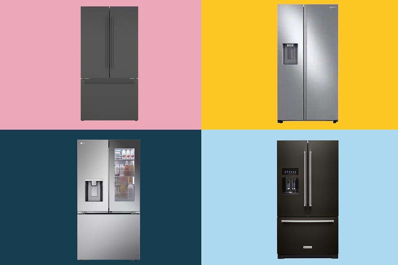 Modern kitchen with the latest refrigerator models of 2024