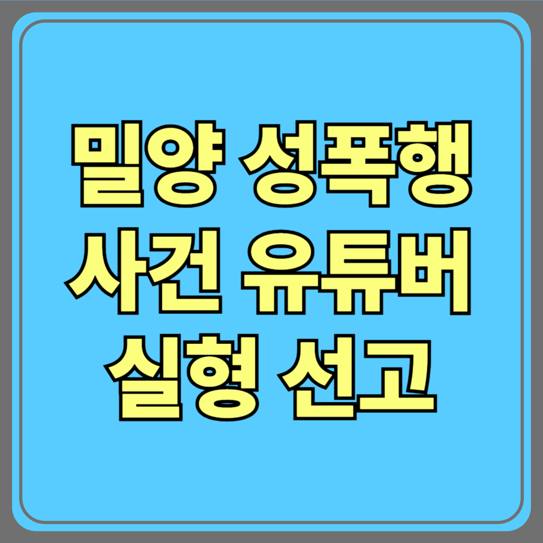 [밀양 성폭행 사건] 유튜버 '집행인' 실형 선고…신상공개의 경계선 어디인가?