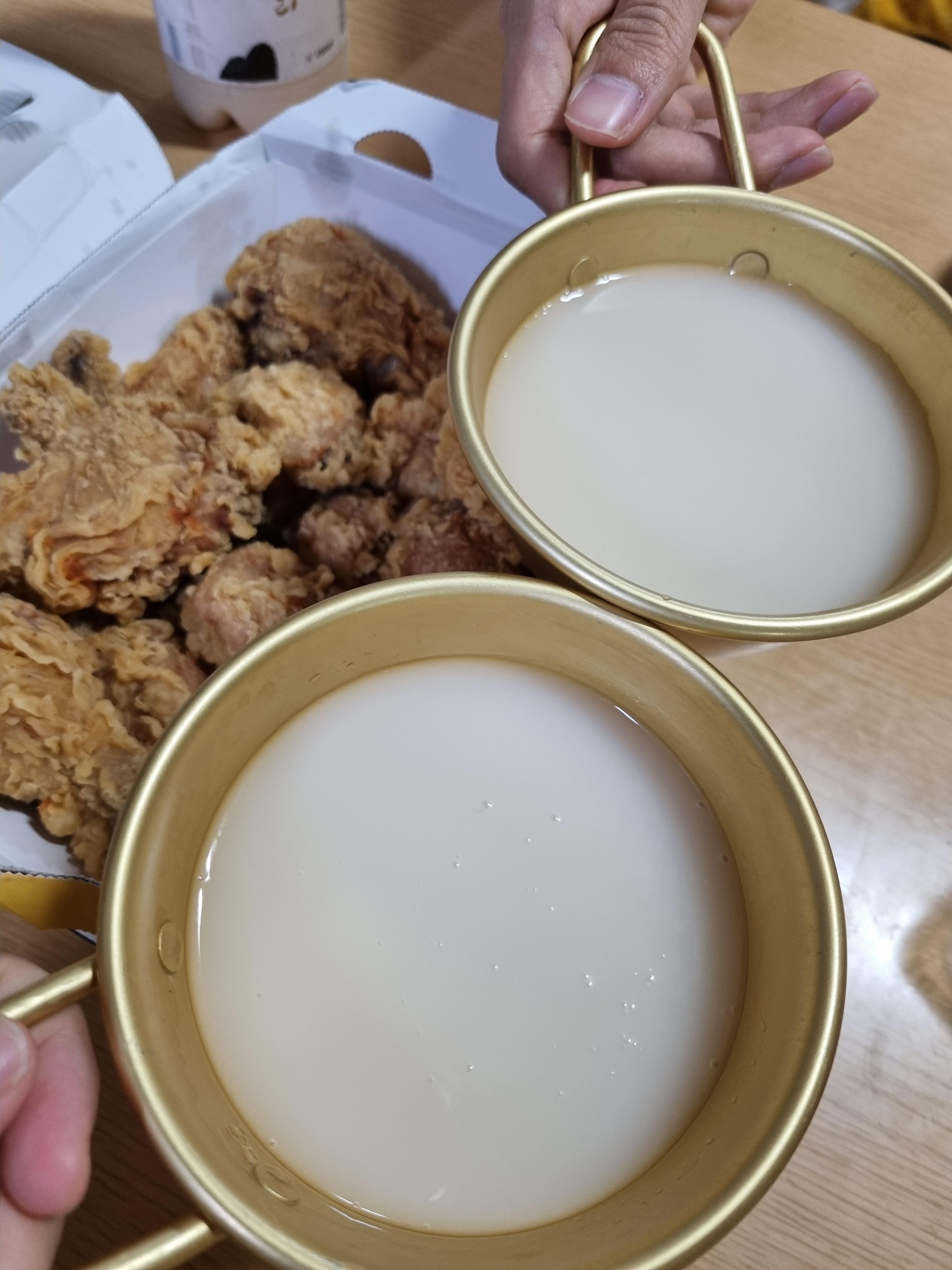 호랑이 막걸리 2잔