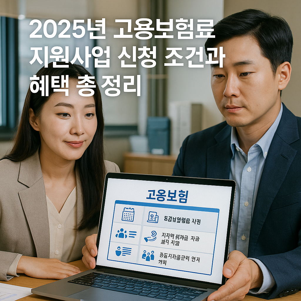 2025년 고용보험료 지원사업 신청 조건과 혜택 총정리