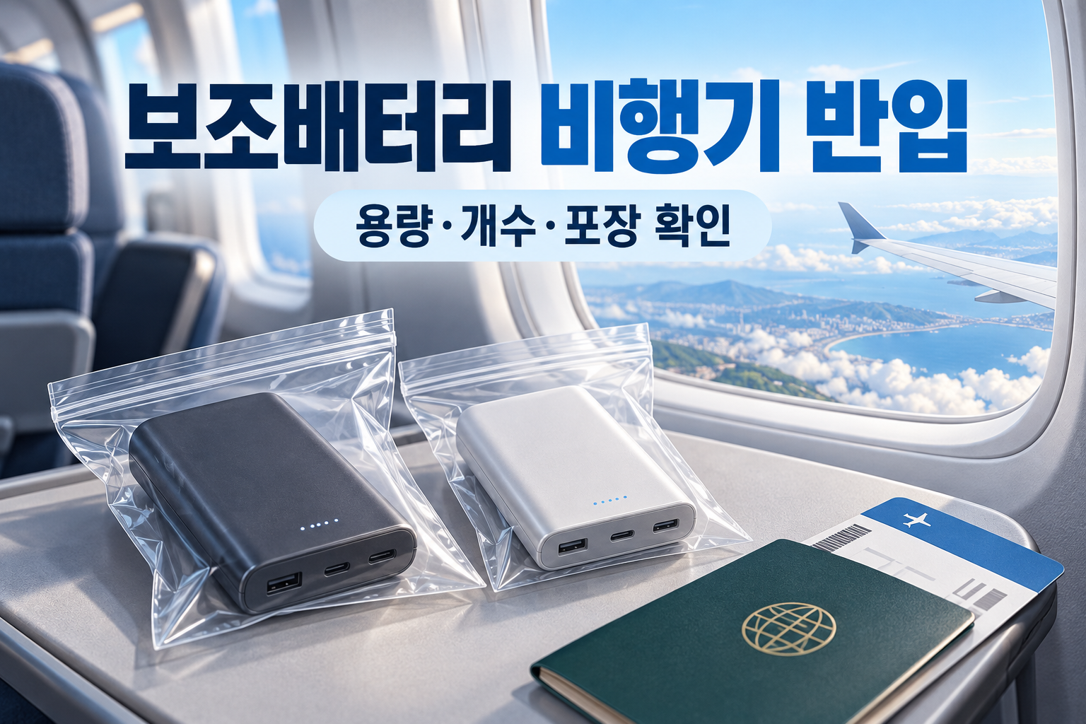 보조배터리 비행기 반입 규정 - 2만·3만mAh, 개수·포장·기내 사용 확인