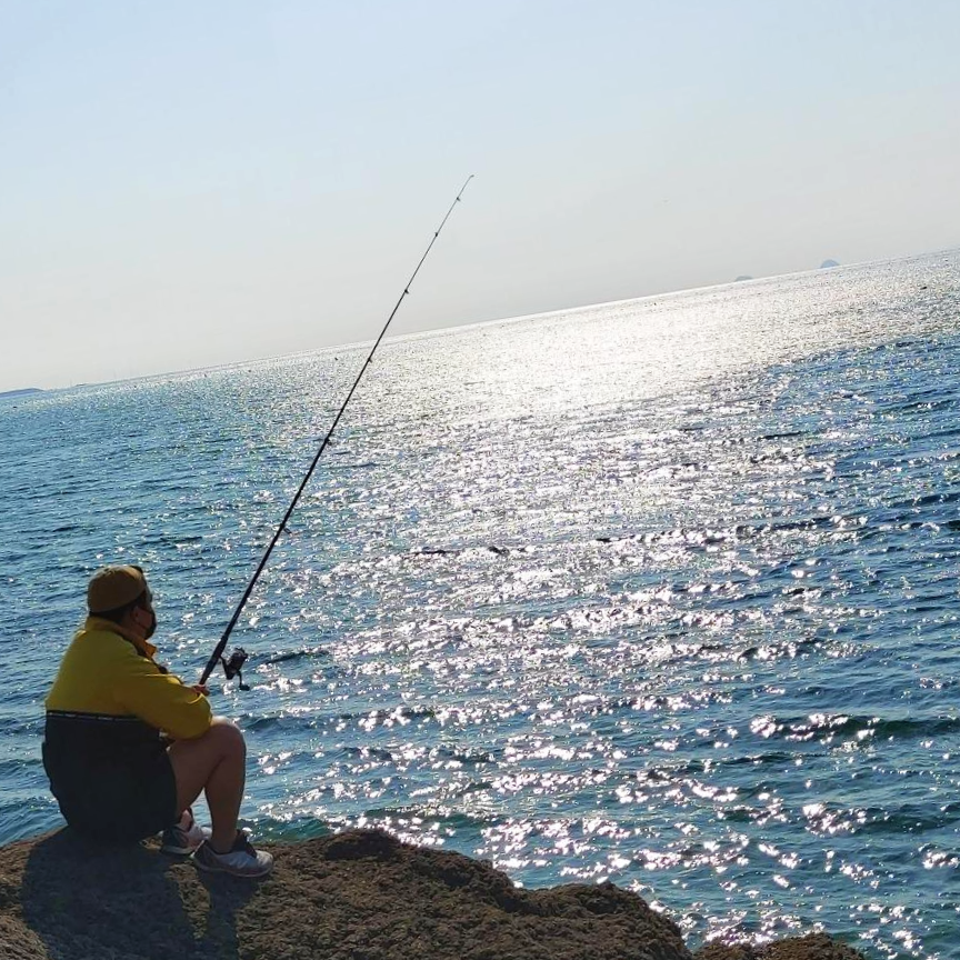 햇살을 낚는 중