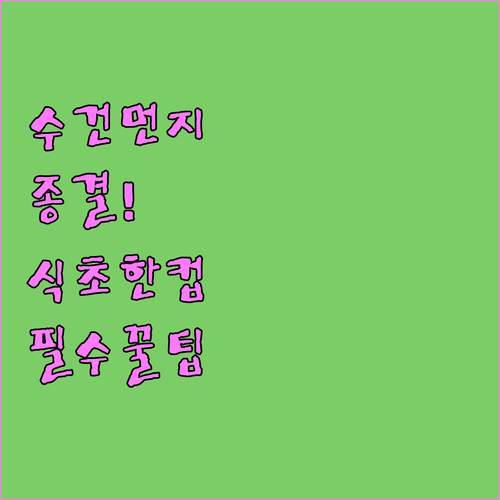 수건 먼지 해결하는 단독 세탁 요령과..
