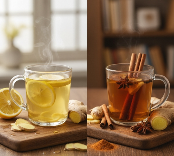 생강차, 레몬 vs 계피 뭐가 더 좋을까?