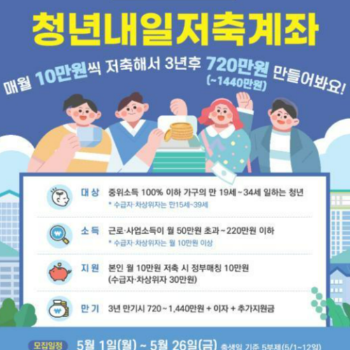 청년내일저축계좌 포스터이미지