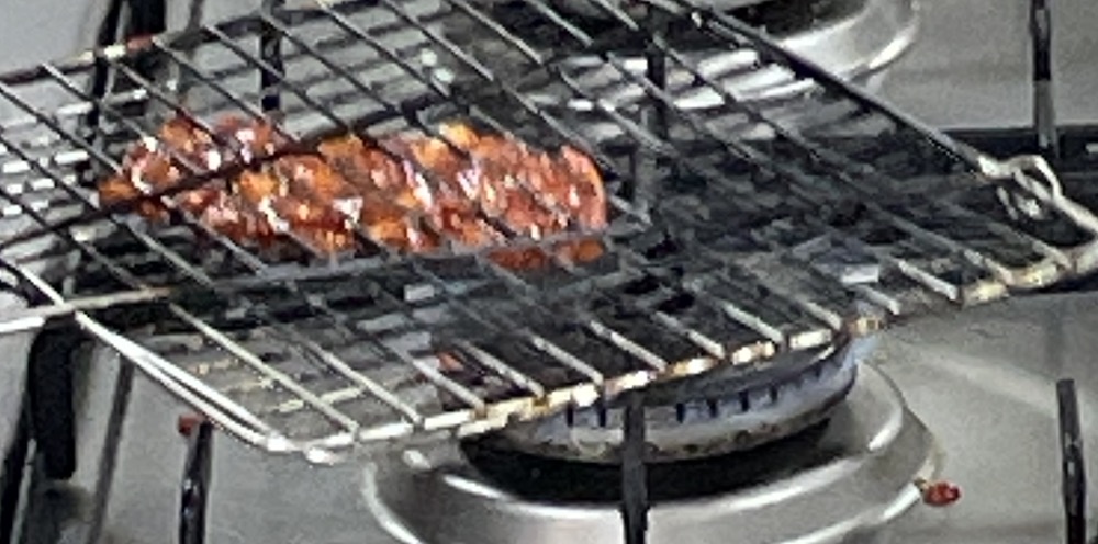 한식조리기능사 실기시험 준비 - 더덕구이 - 양념 바른 후 석쇠구이