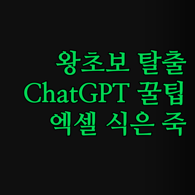 엑셀 왕초보 탈출! ChatGPT와