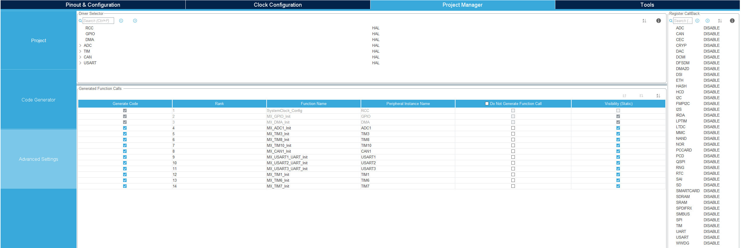 Advanced Settings Linker Settings