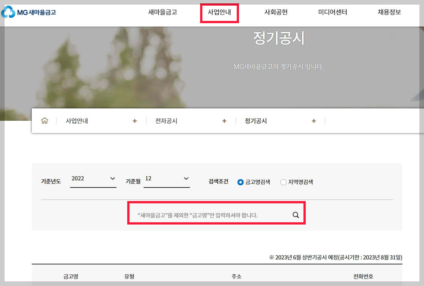 새마을금고 예금 및 출자금 예금자보호 한도 금액
