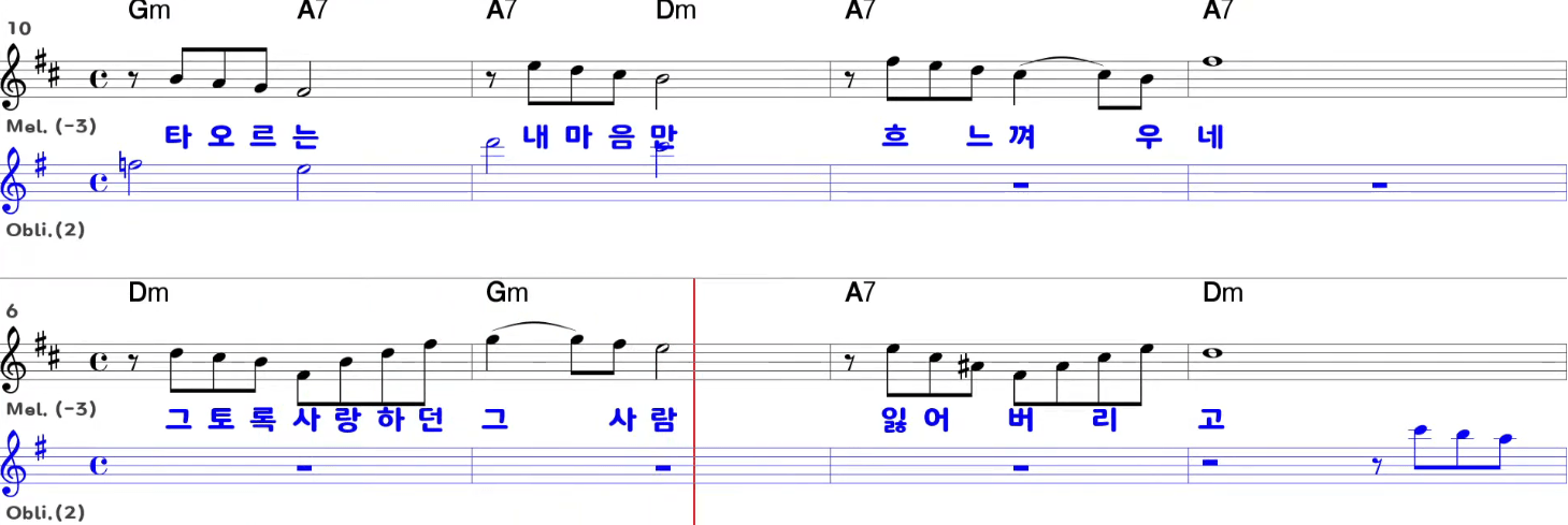 김상희 - 진정 몰랐네 악보