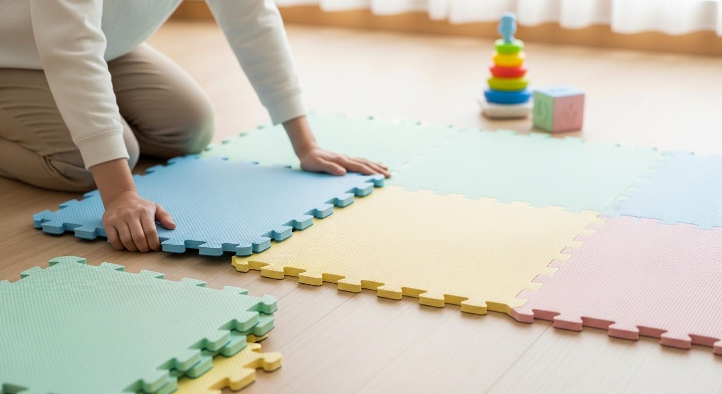 아기 바닥매트 시공