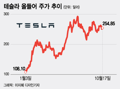 테슬라 주가추이
