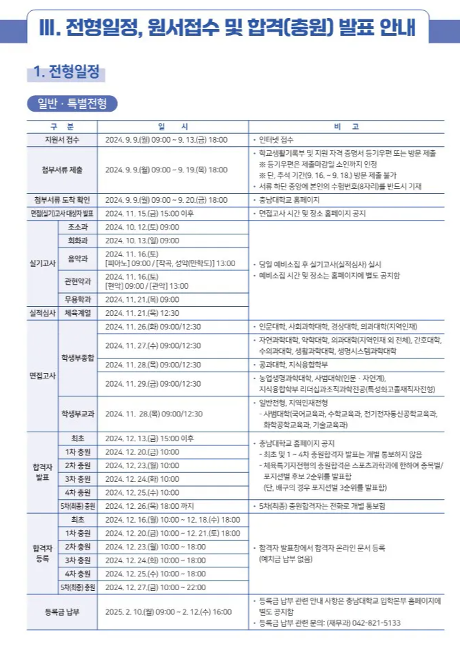 충남대 전형일정 2024 사진
