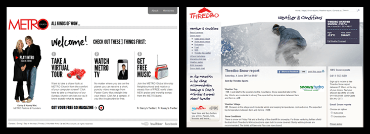 웹에서 흰색 사용 예시