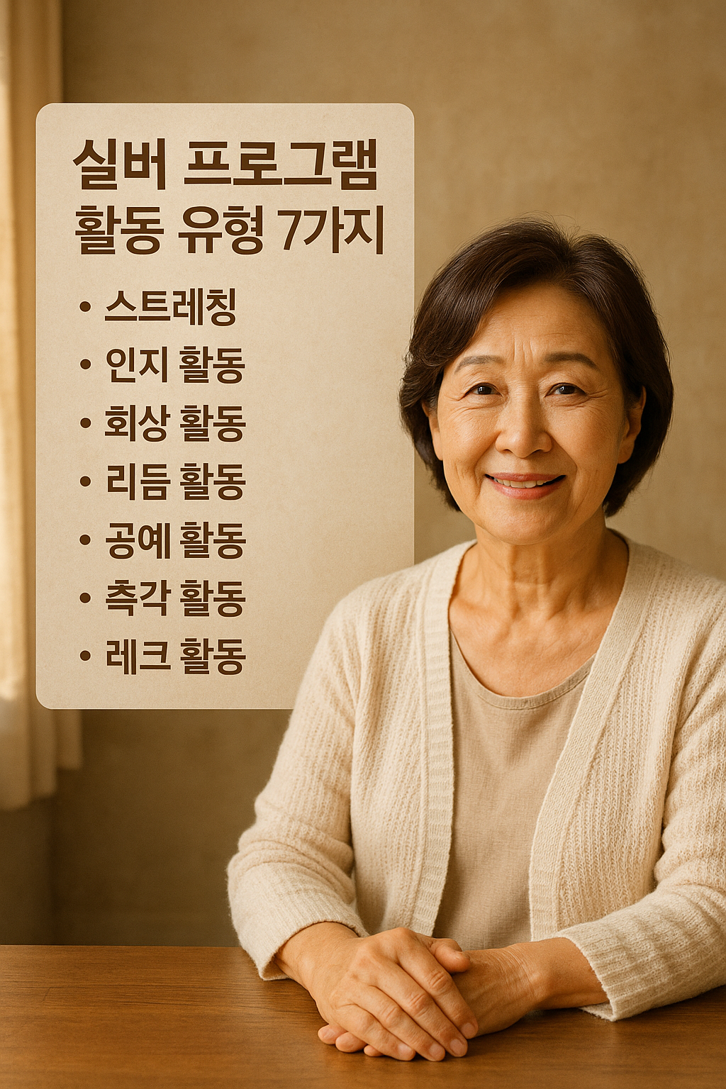 실버 프로그램 활동 유형 7가지 실버 프로그램 활동 유형 7가지 