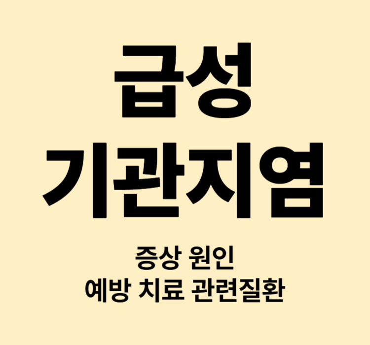 마른기침 가슴통증 감기증상 급성기관지염 증상 원인 치료