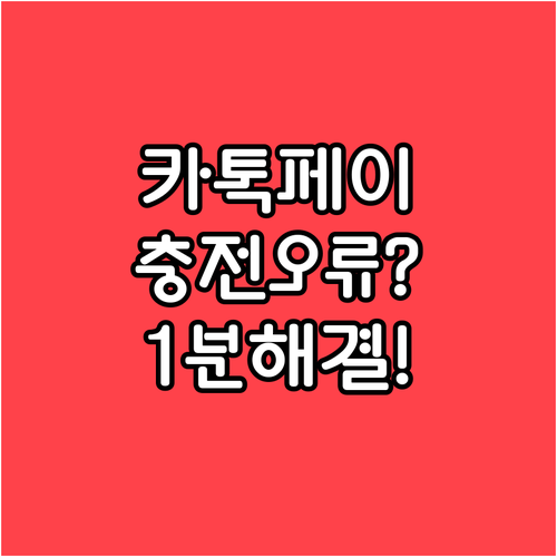 카카오페이 충전 오류 해결을 위한 앱..