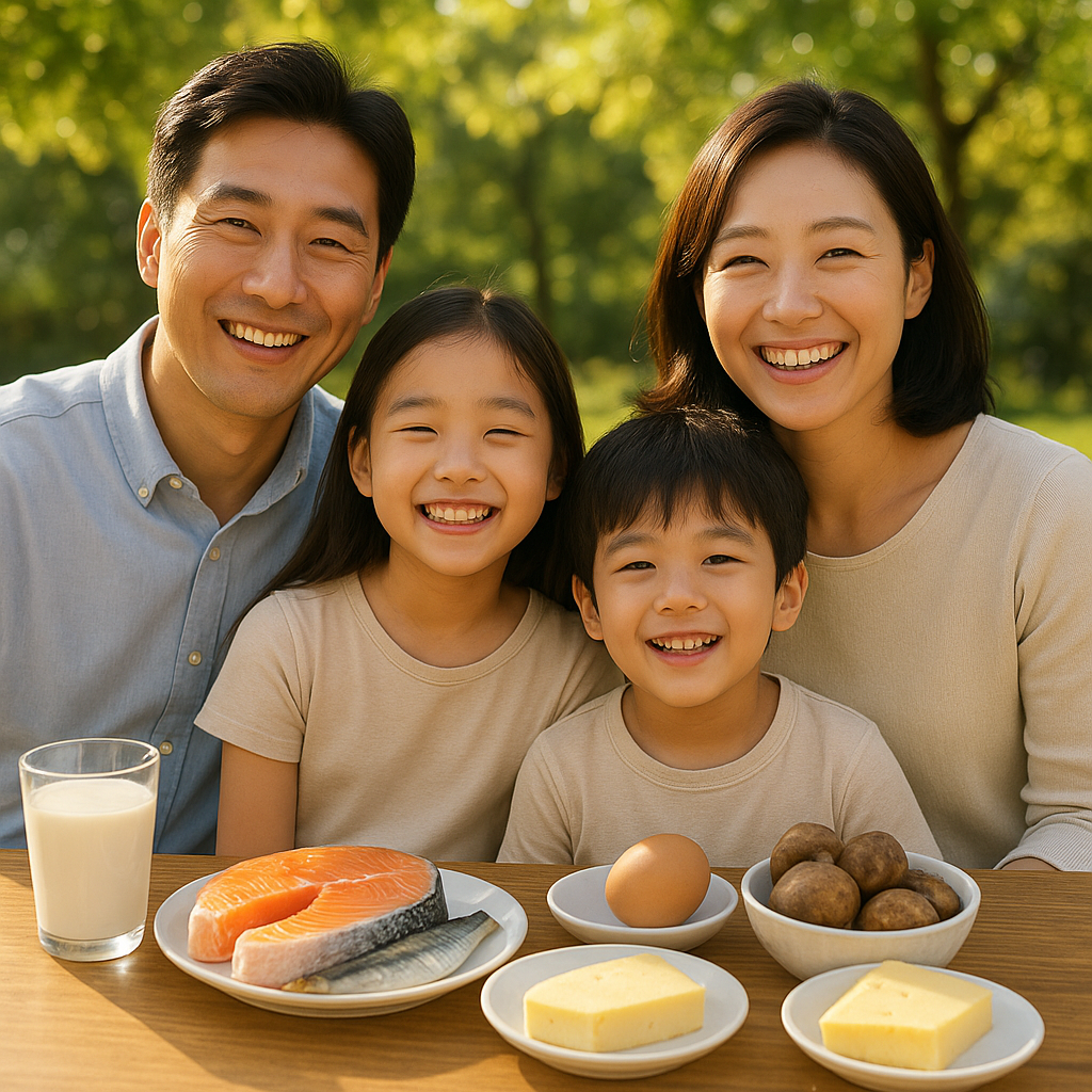 비타민D식품과 행복한 가족