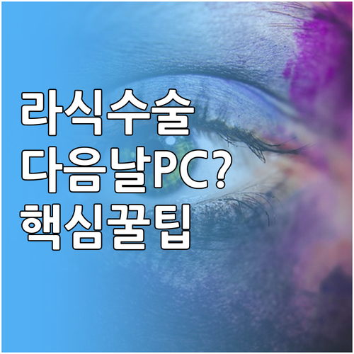 라식 수술 다음 날 컴퓨터 사용 여부..