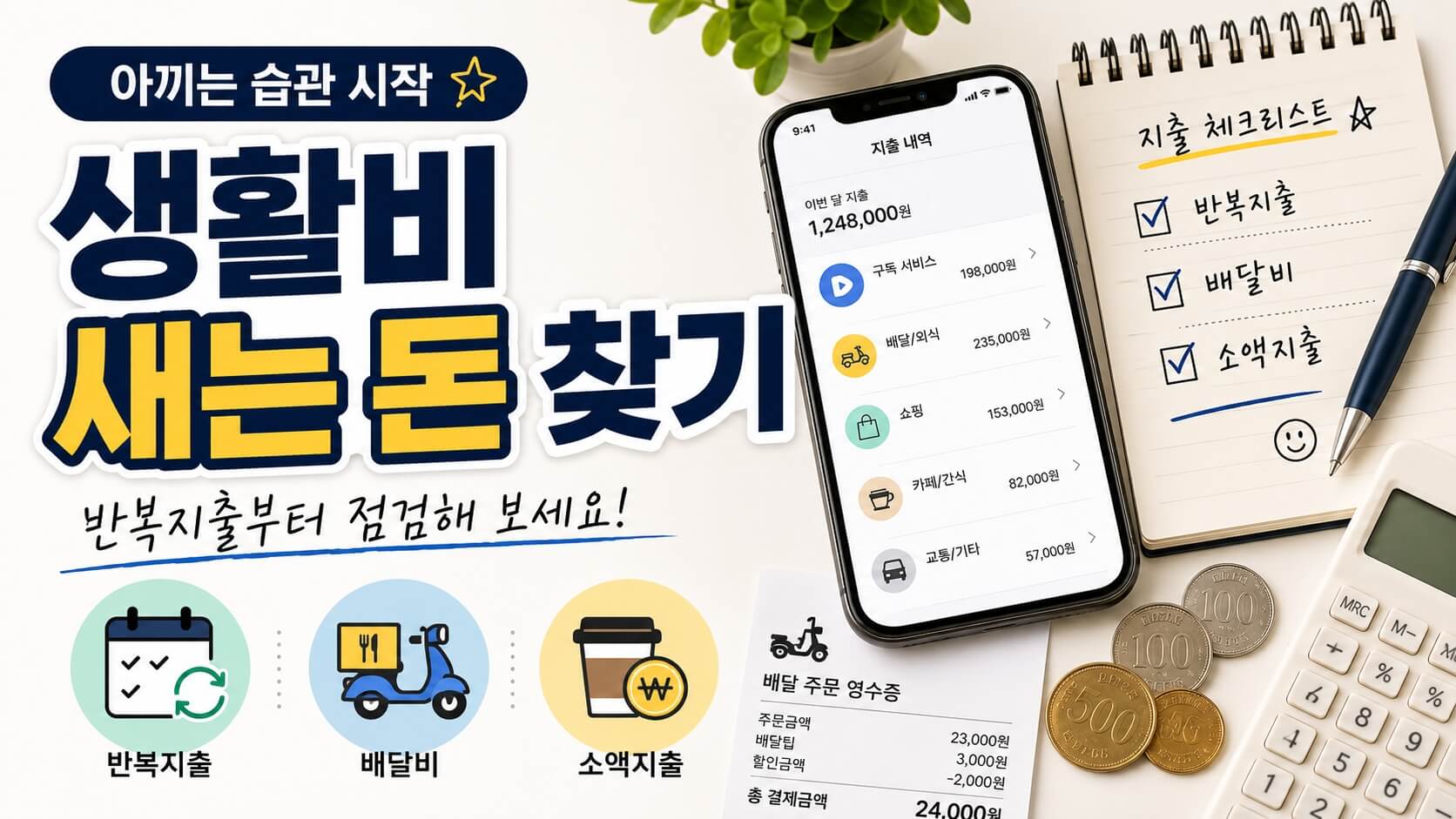 생활비 새는 돈 찾기 설명 이미지