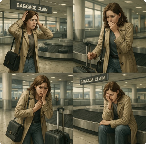 공항 수화물 분실 사진