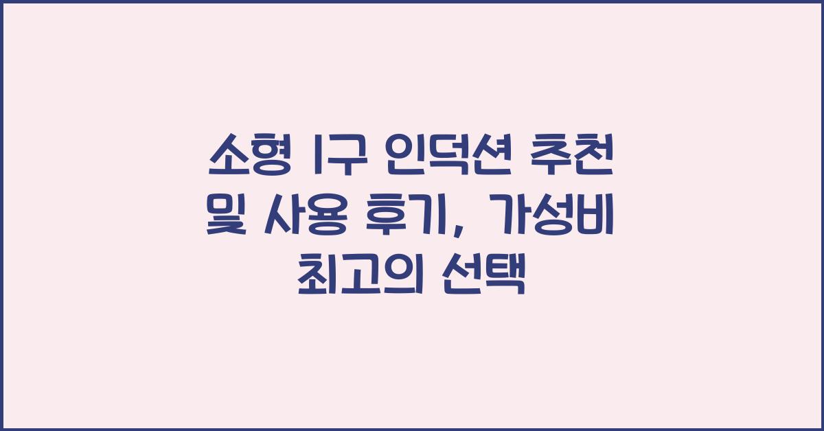 소형 1구 인덕션