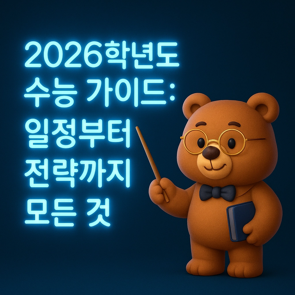 2026학년도 수능 가이드 일정부터 전략까지 모든 것