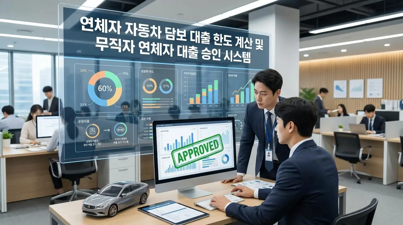 연체자 자동차 담보 대출 한도 계산 및 무직자 연체자 대출 승인 시스템