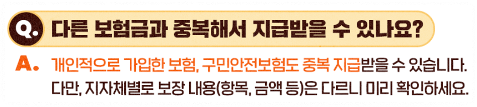 우리동네 무료보험 시민안전보험 혜택