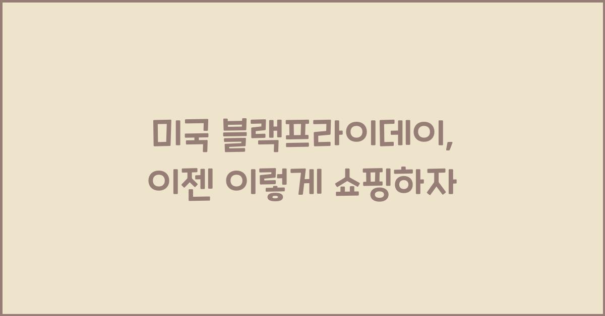 미국 블랙프라이데이