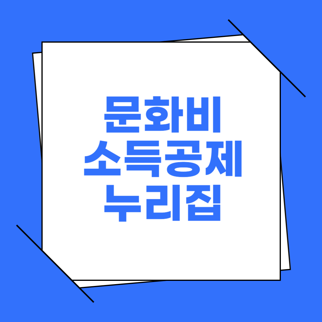 문화비 소득공제