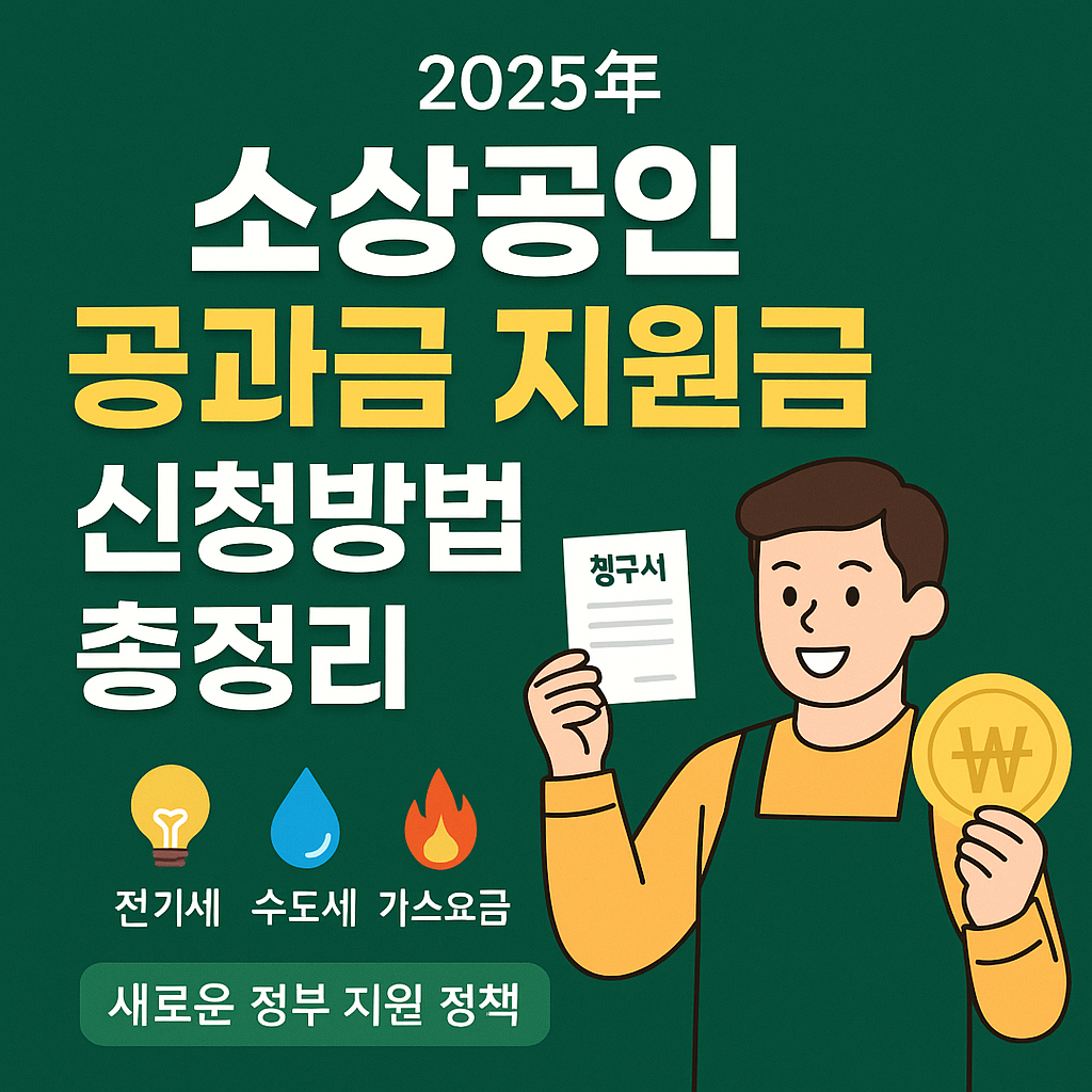 2025년 소상공인 공과금 지원금 신청방법 총정리