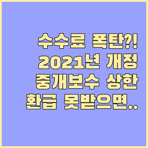 2021년 개정 부동산 중개보수 법정..