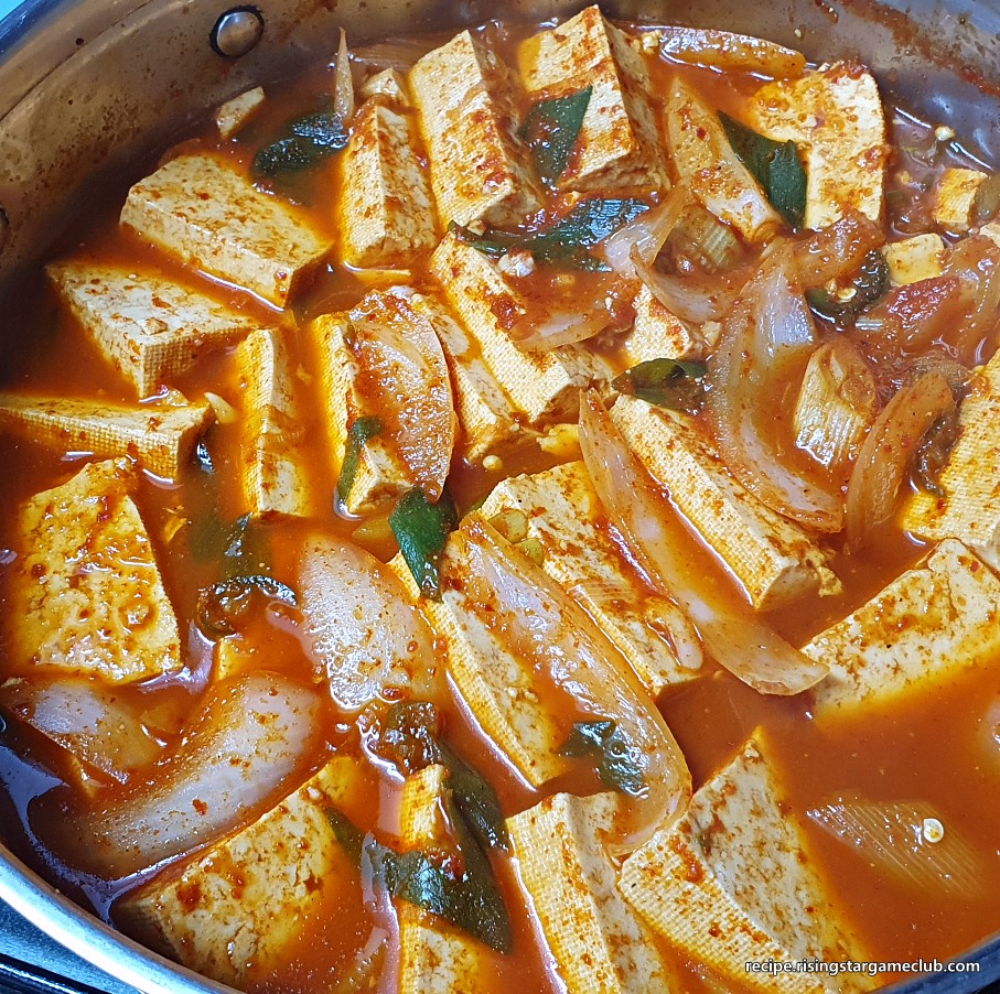 완성된 두부조림 사진