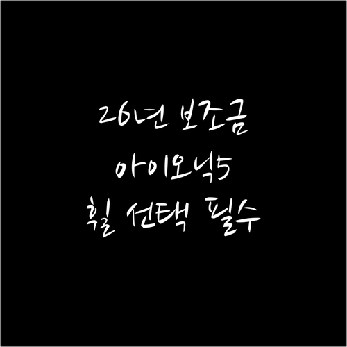 더 뉴 아이오닉5 2026년 국비 보..