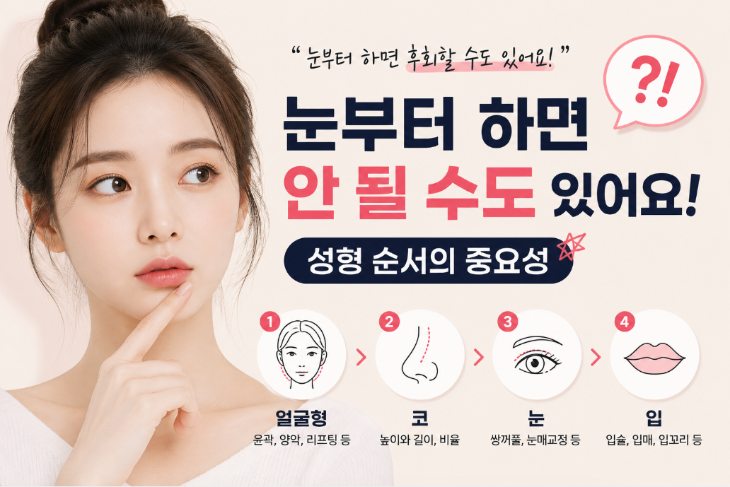 눈부터 하면 안 될 수도 있어요! 성형 순서의 중요성