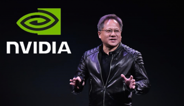 엔비디아의-젠슨-황(Jensen-Huang)이-발표-중인-모습- AI와- GPU-혁신을-주제로-한-프레젠테이션