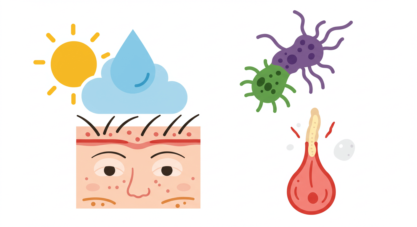 "고온다습 지방의 피부관리법"에 대한 이미지입니다.