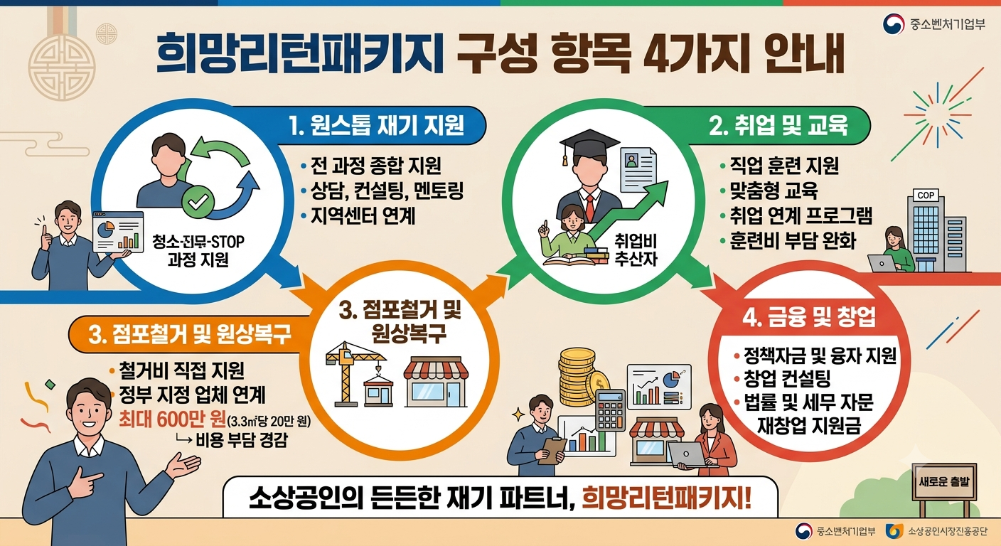 희망리턴패키지 구성항목 4가지