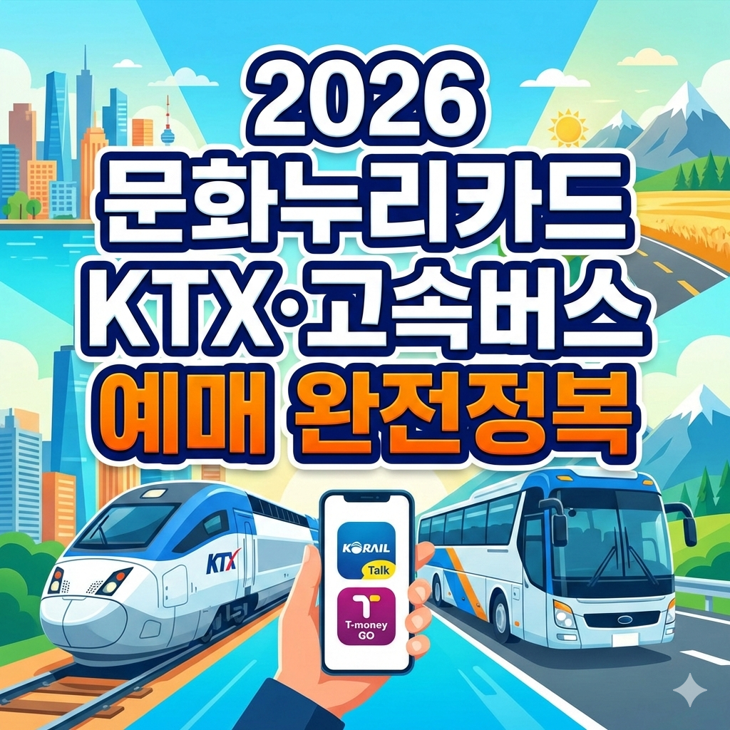2026 문화누리카드 KTX 예매 방법과 고속버스 결제 꿀팁 총정리