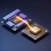 퀀티넘의 칩 H2가 엔비디아 GPU와의상호작용을 시각화한 이미지.