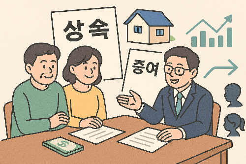 증여세 vs 상속세, 이 차이 모르면 세금 수천만원 더 냅니다! (2025년 면제한도 정리)