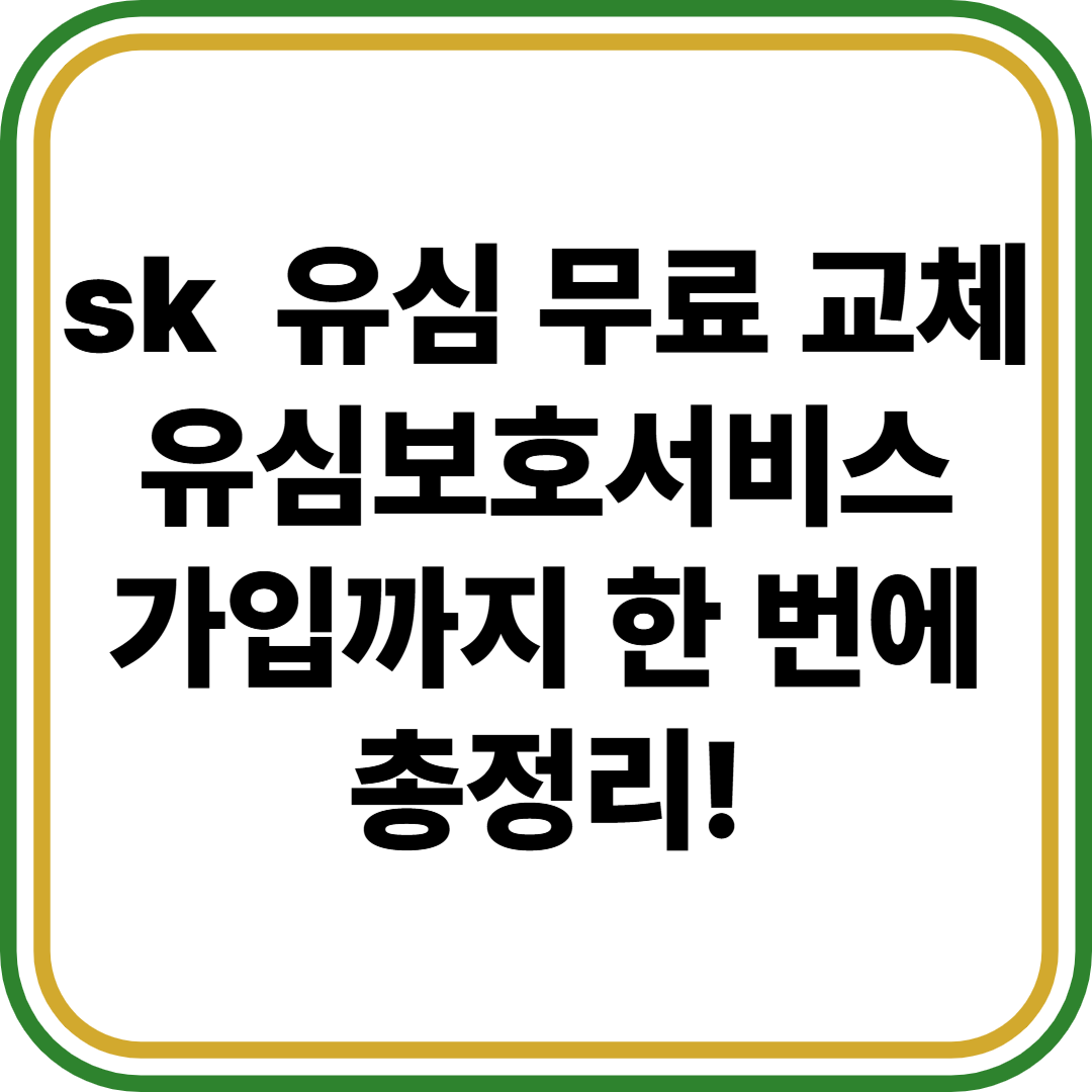 sk 유심 무료 교체