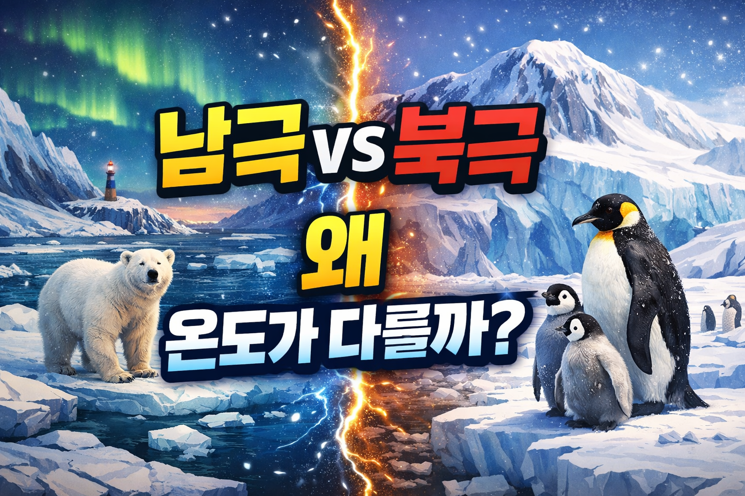 남극과 북극은 왜 온도가 다를까 같은 극지방인데 완전히 다른 이유