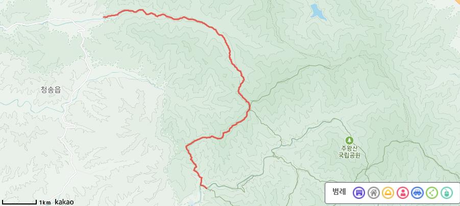 주왕산국립공원 월외 등산코스